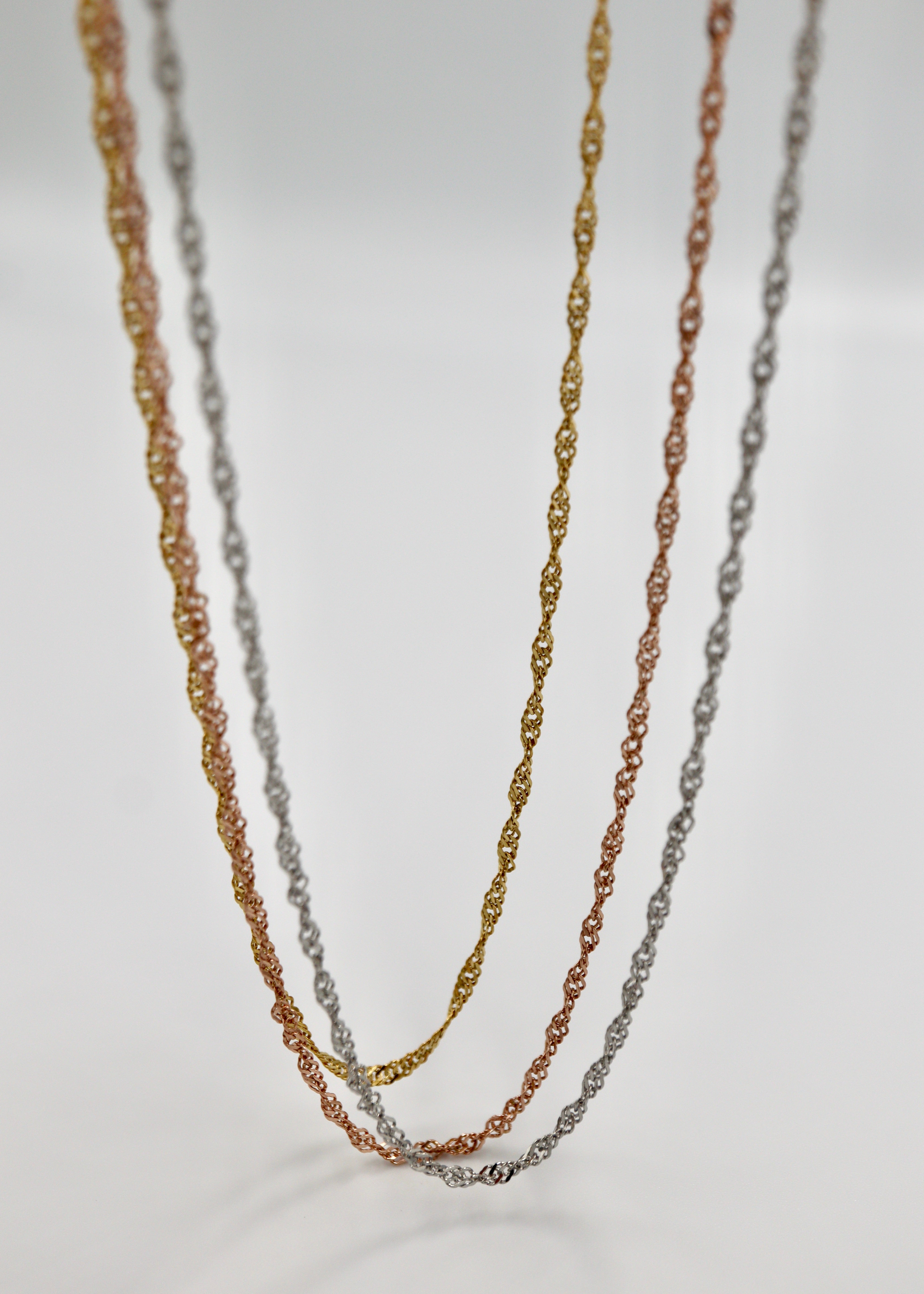 tweed chain necklace | N-25-103